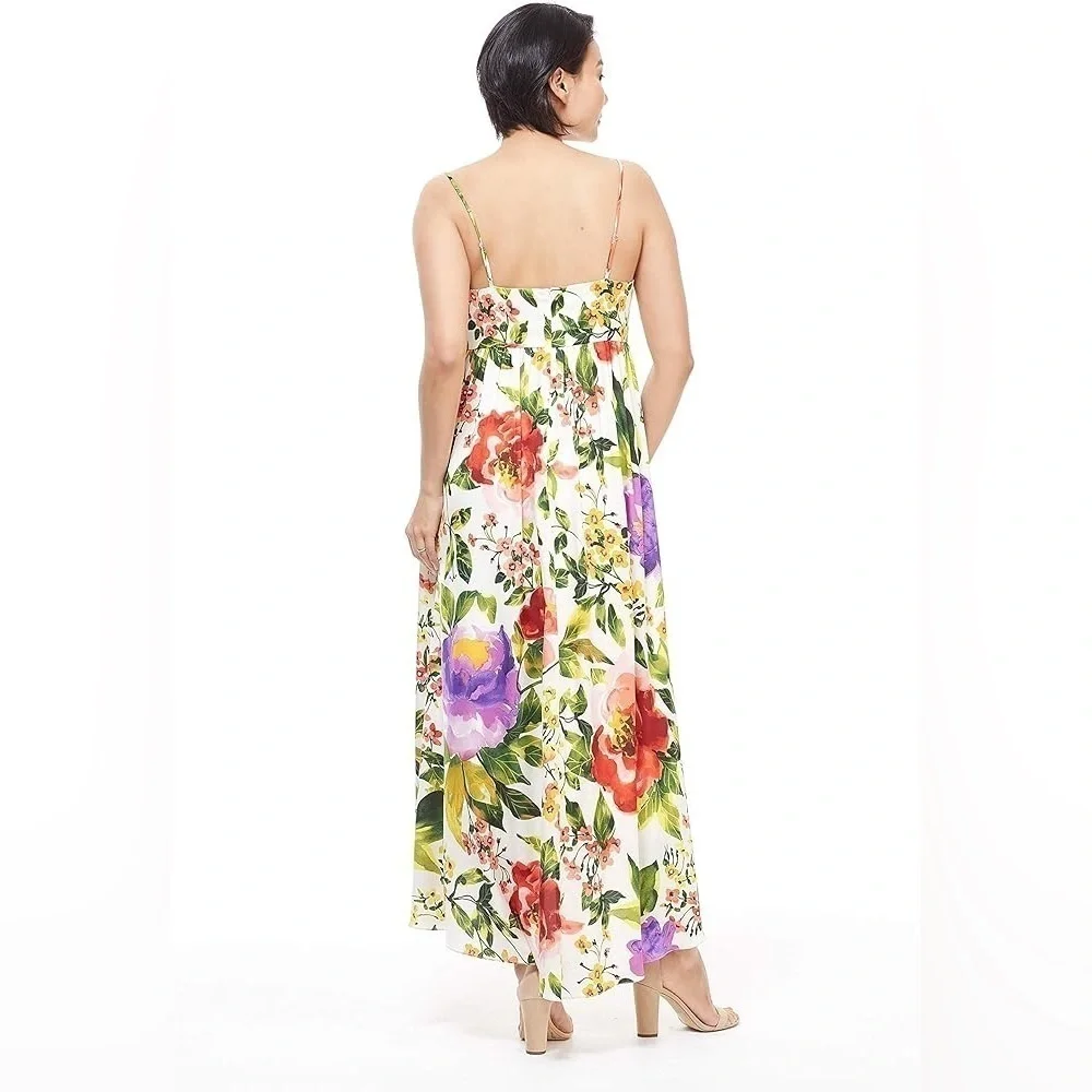 LONDON TIMES | Floral Tie Slip Dress - Picture 2 of 13